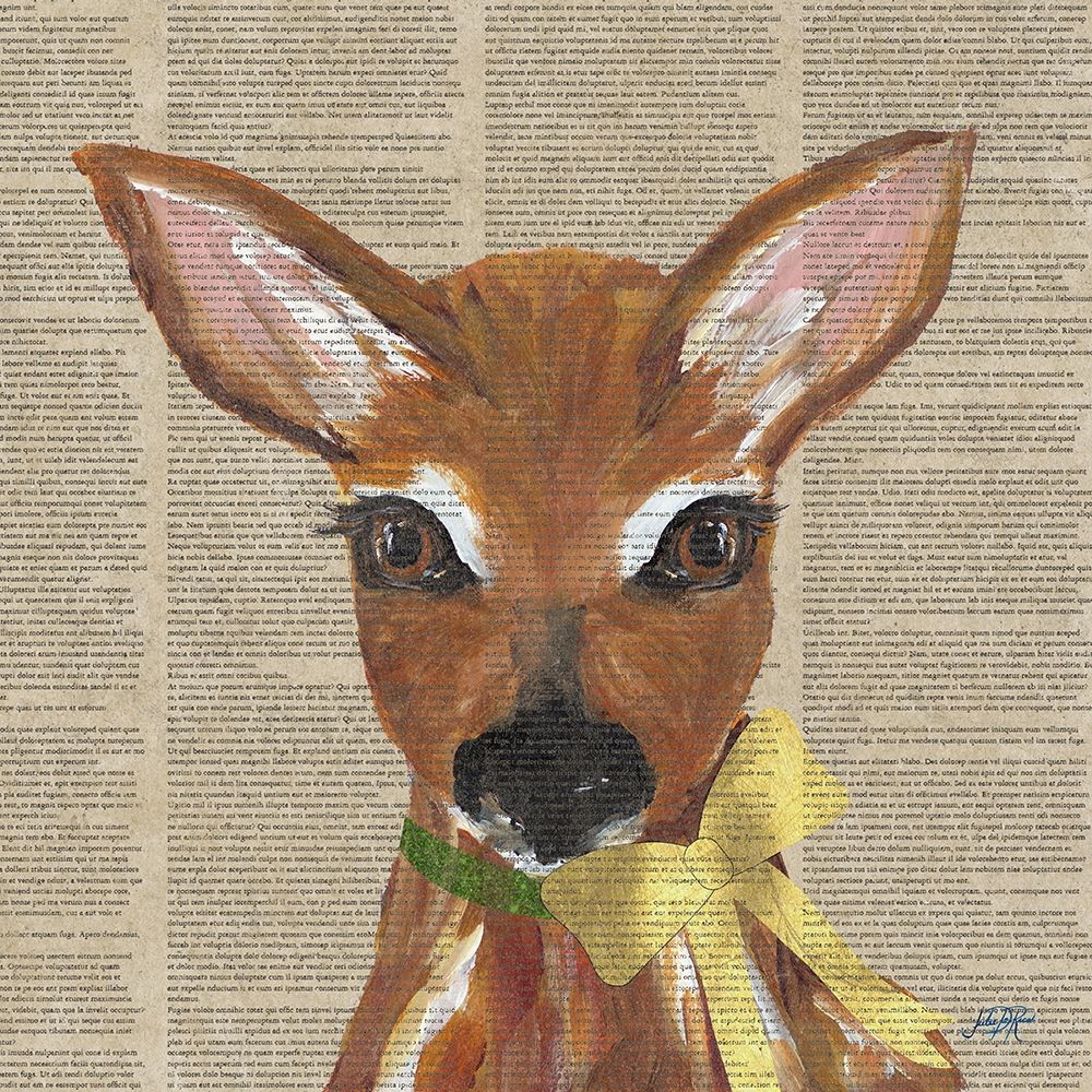 Holiday Animal II art print by Julie DeRice for $57.95 CAD