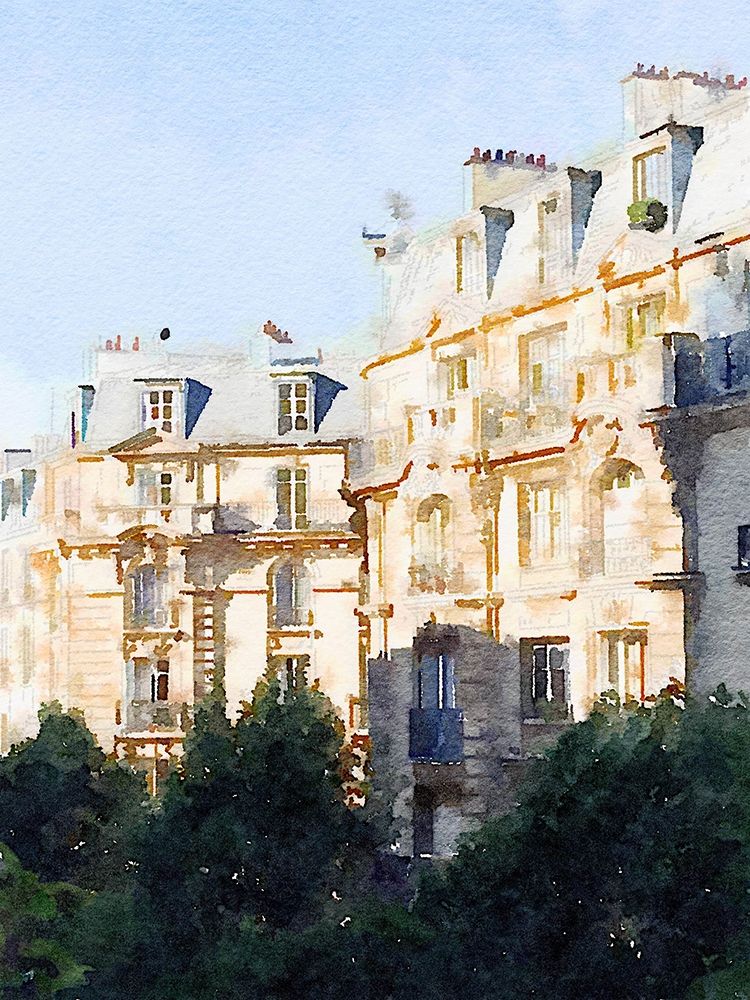 Watercolor Streets of Paris III art print by Emily Navas for $57.95 CAD