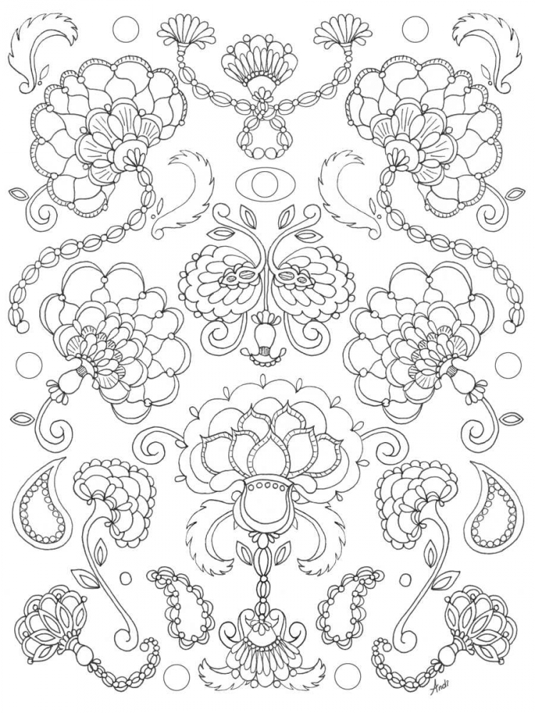 Floral Chain I art print by Andi Metz for $57.95 CAD
