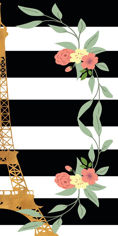 Eiffel on Stripes Panel II art print by SD Graphics Studio for $57.95 CAD