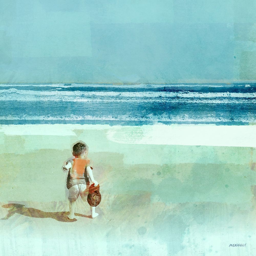 Beach Day Throwing art print by Dan Meneely for $57.95 CAD
