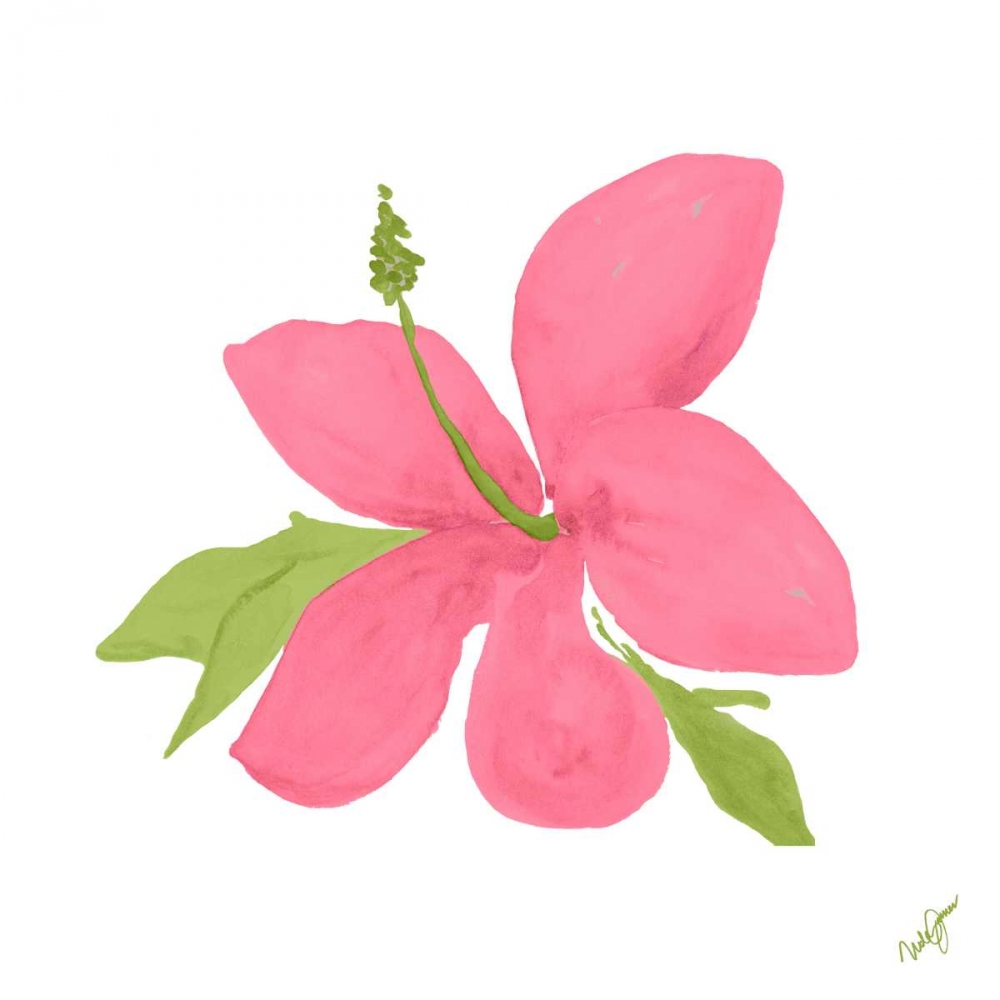 Pink Hibiscus art print by Nola James for $57.95 CAD