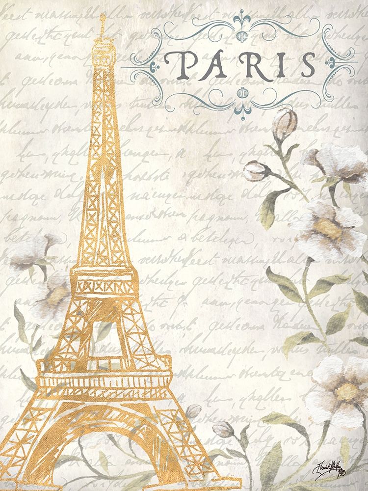Golden Paris I art print by Elizabeth Medley for $57.95 CAD