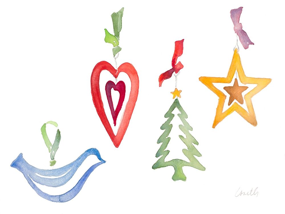 Modern Christmas Ornaments art print by Lanie Loreth for $57.95 CAD