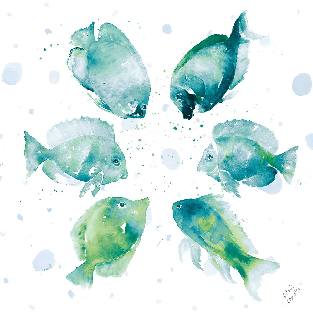 Tropical Fish Circle I art print by Lanie Loreth for $57.95 CAD