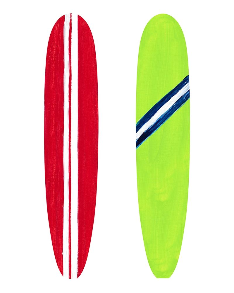 Red and Green Surf Boards art print by Julie DeRice for $57.95 CAD