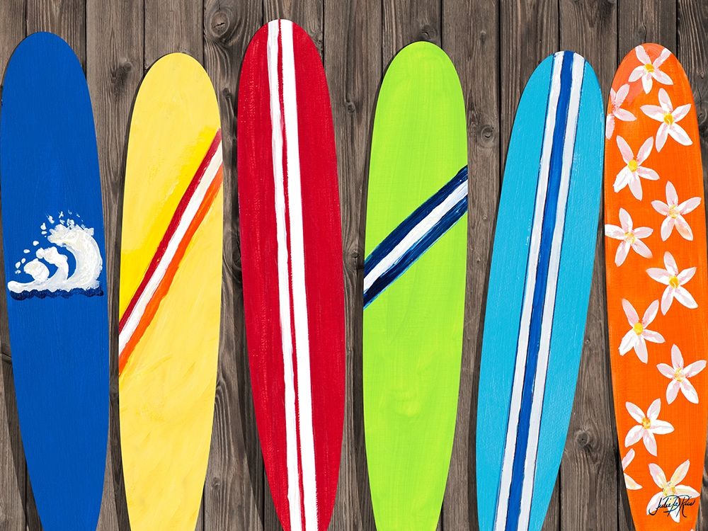 Surf Boards For Rent art print by Julie DeRice for $57.95 CAD