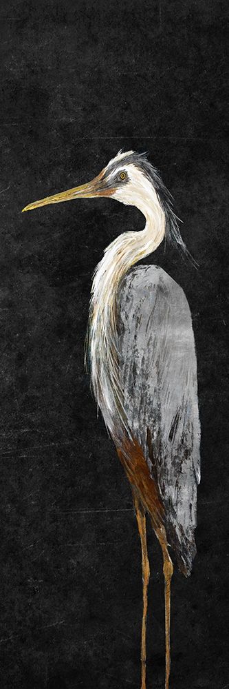 Heron on Black I art print by Julie DeRice for $57.95 CAD