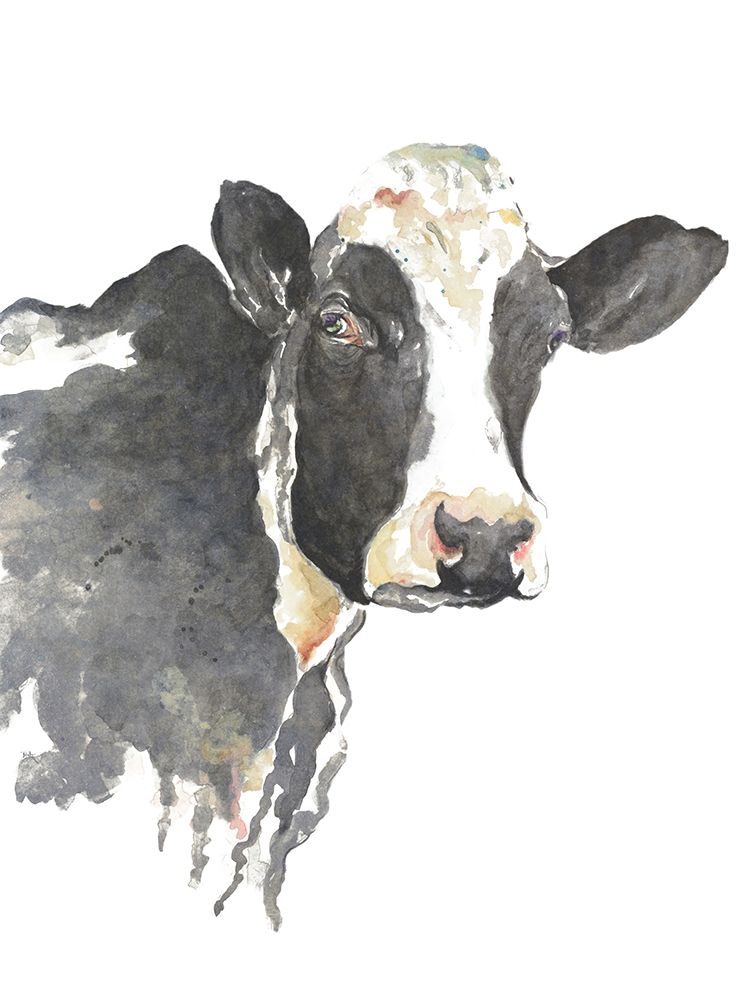 Watercolor Cow art print by Patricia Pinto for $57.95 CAD