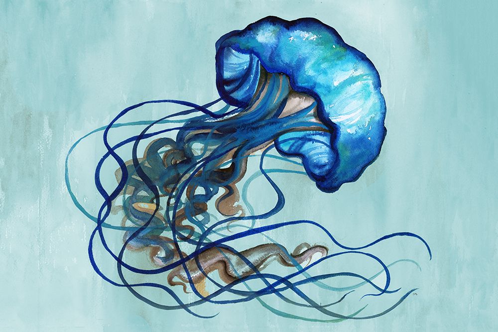Watercolor Jellyfish art print by Elizabeth Medley for $57.95 CAD