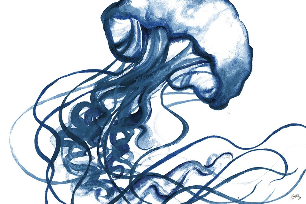 Jellyfish In The Blues art print by Elizabeth Medley for $57.95 CAD