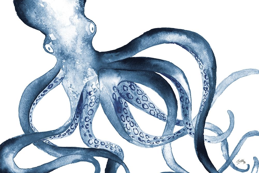 Octopus in the Blues art print by Elizabeth Medley for $57.95 CAD
