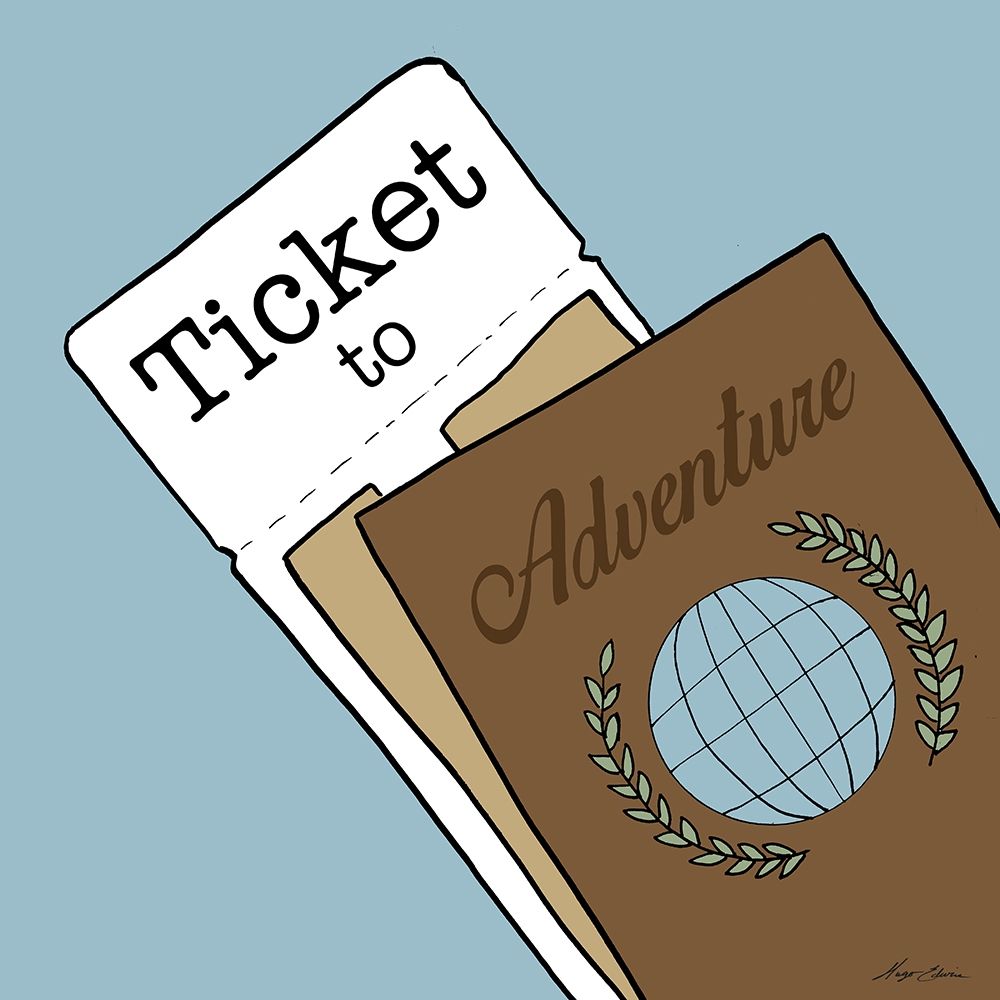 Ticket To Adventure art print by Hugo Edwins for $57.95 CAD