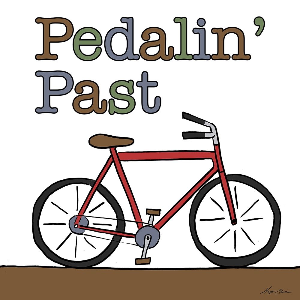 Pedalin Past art print by Hugo Edwins for $57.95 CAD