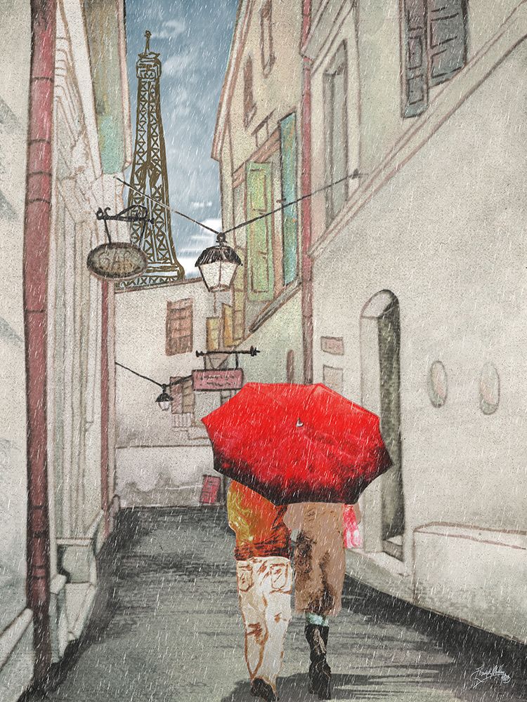 Red Umbrella I art print by Elizabeth Medley for $57.95 CAD