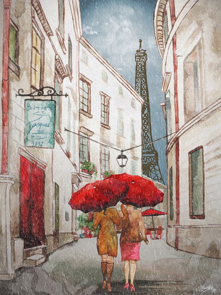 Red Umbrella II art print by Elizabeth Medley for $57.95 CAD