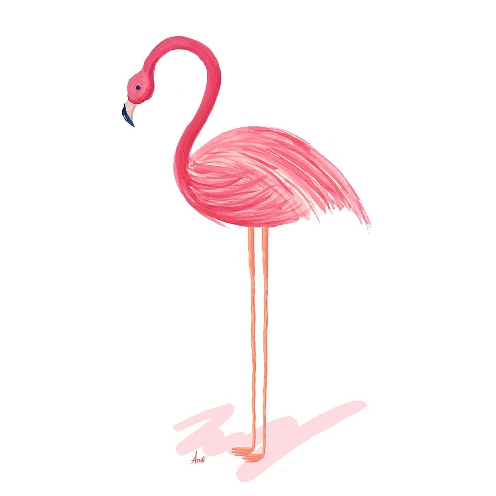 Flamingo Walk IV art print by Andi Metz for $57.95 CAD