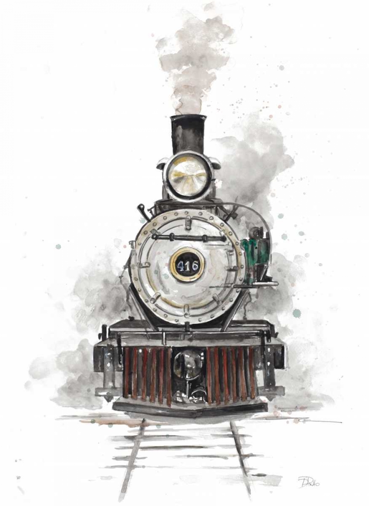 Antique Locomotive art print by Patricia Pinto for $57.95 CAD