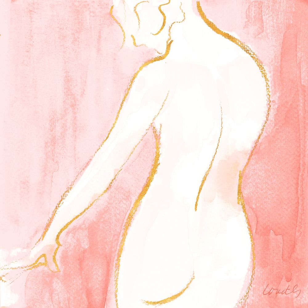 Female Watercolor Figure on Rose art print by Lanie Loreth for $57.95 CAD