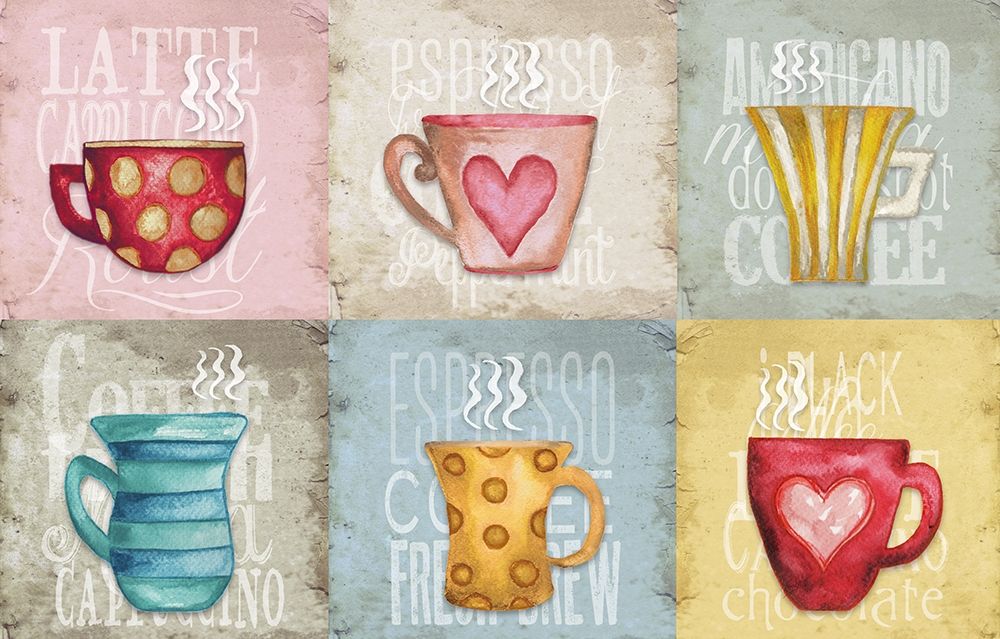 Coffee Pattern art print by Elizabeth Medley for $57.95 CAD