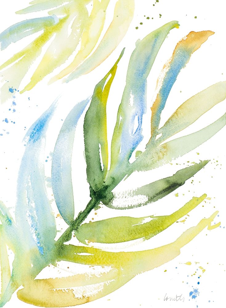 Blue Green Palm Fronds I art print by Lanie Loreth for $57.95 CAD