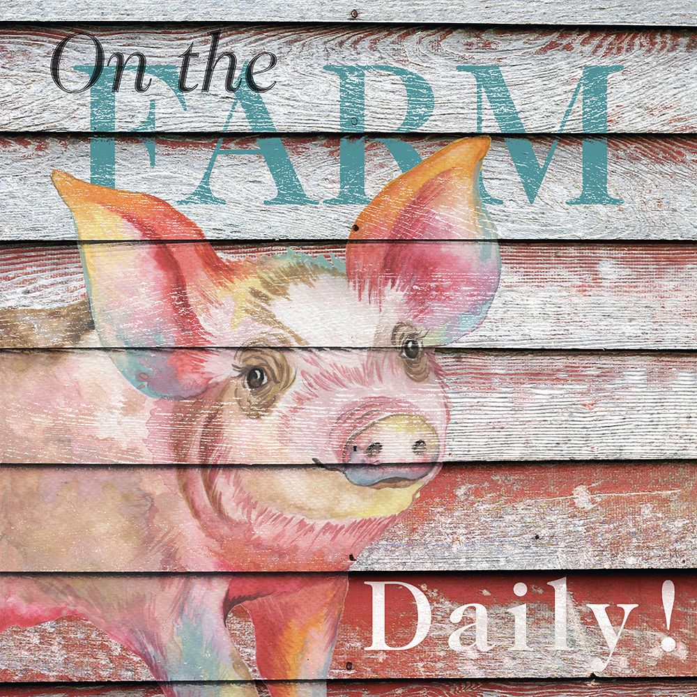 Barn to Farm Pig I art print by Elizabeth Medley for $57.95 CAD