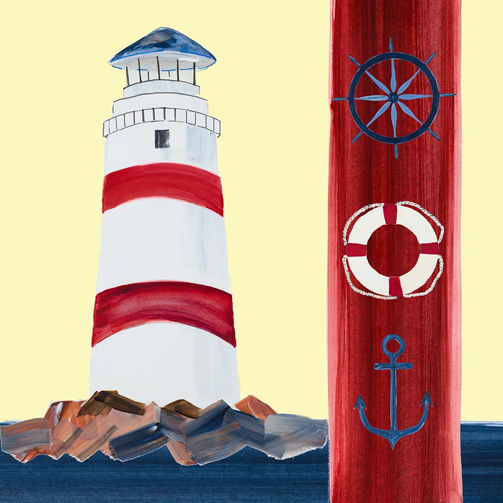 Lighthouse On The Sea art print by Julie DeRice for $57.95 CAD