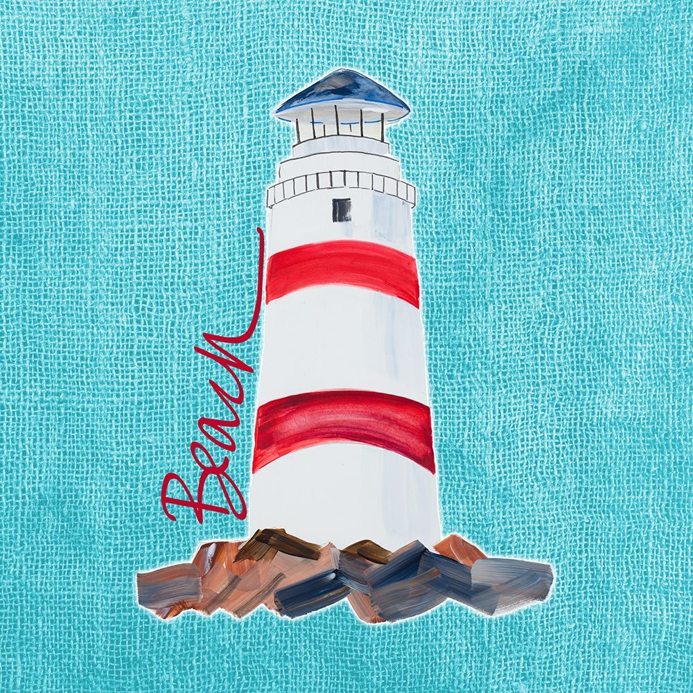 Beach Lighthouse art print by Julie DeRice for $57.95 CAD