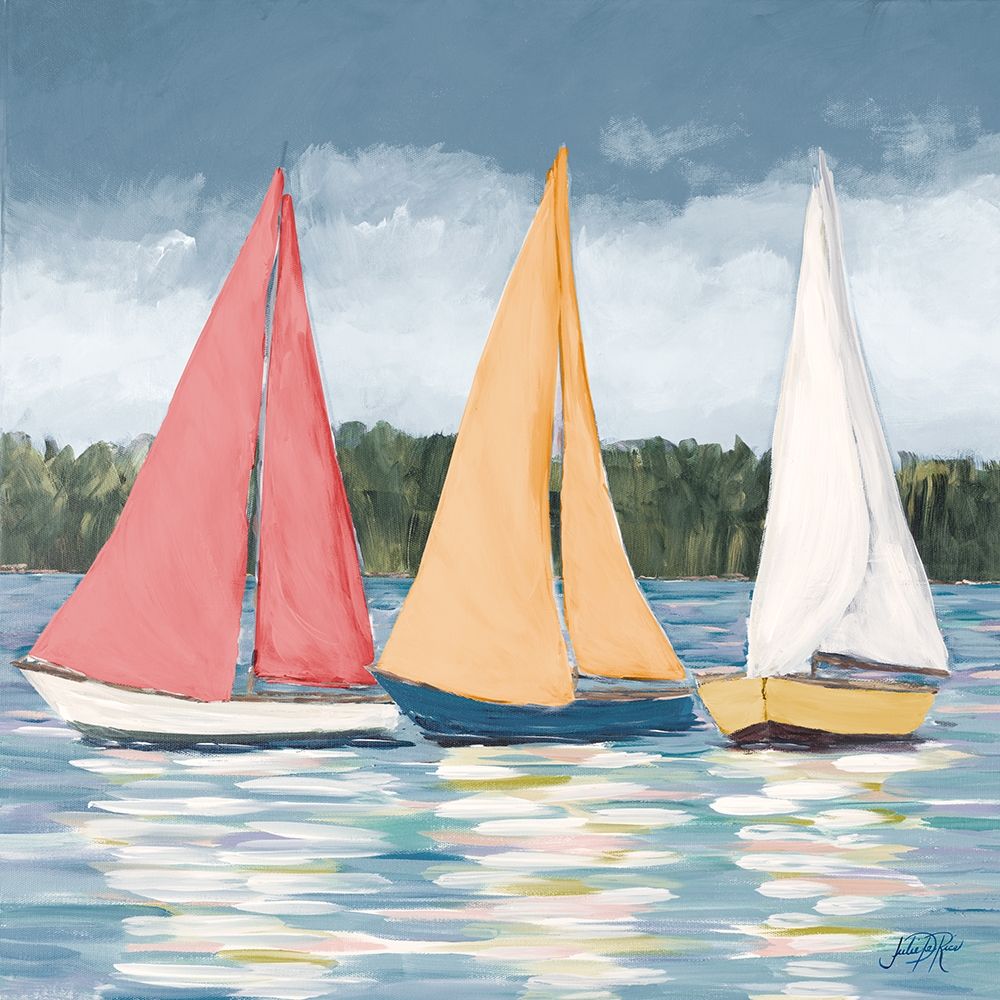 Soft Pastel Sails art print by Julie DeRice for $57.95 CAD