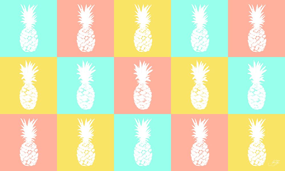 Modern Pineapple Squares art print by Julie DeRice for $57.95 CAD