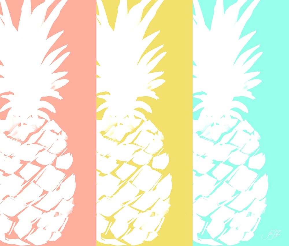 Modern Pineapple Trio art print by Julie DeRice for $57.95 CAD