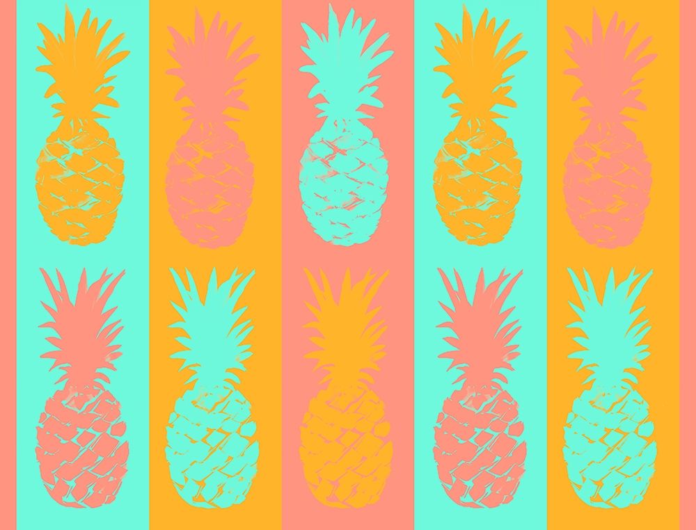 Vibrant Pineapples Fiesta art print by Julie DeRice for $57.95 CAD
