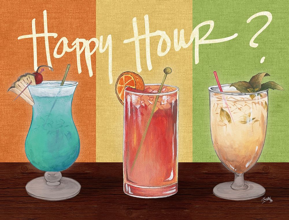 Happy Hour Drinks art print by Elizabeth Medley for $57.95 CAD