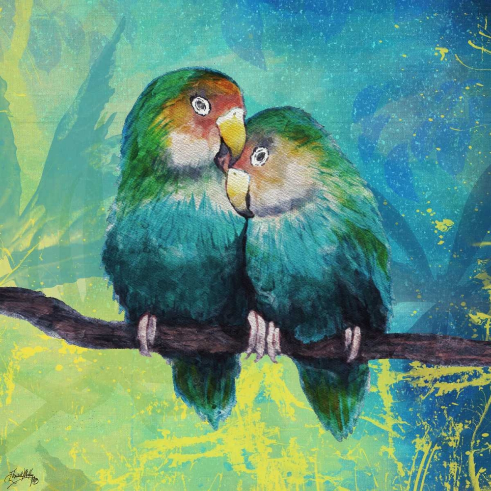 Tropical Birds In Love I art print by Elizabeth Medley for $57.95 CAD