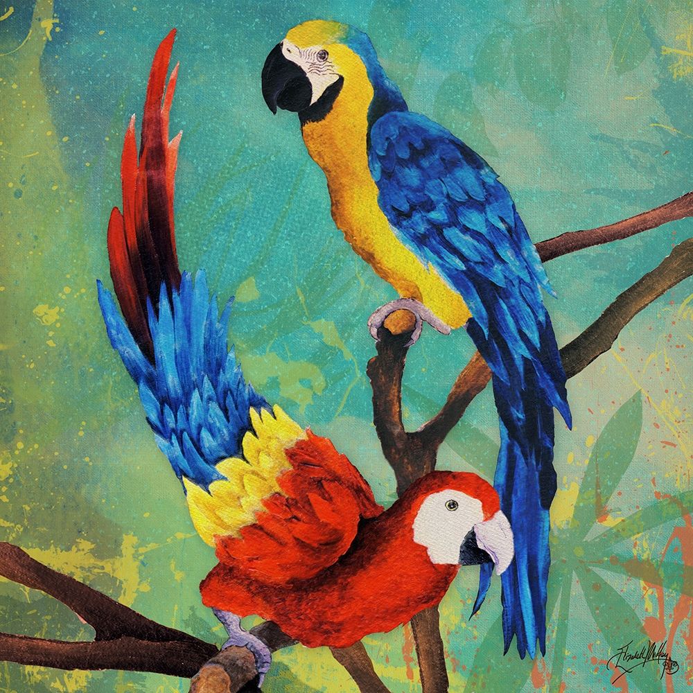 Tropical Birds in Love II art print by Elizabeth Medley for $57.95 CAD