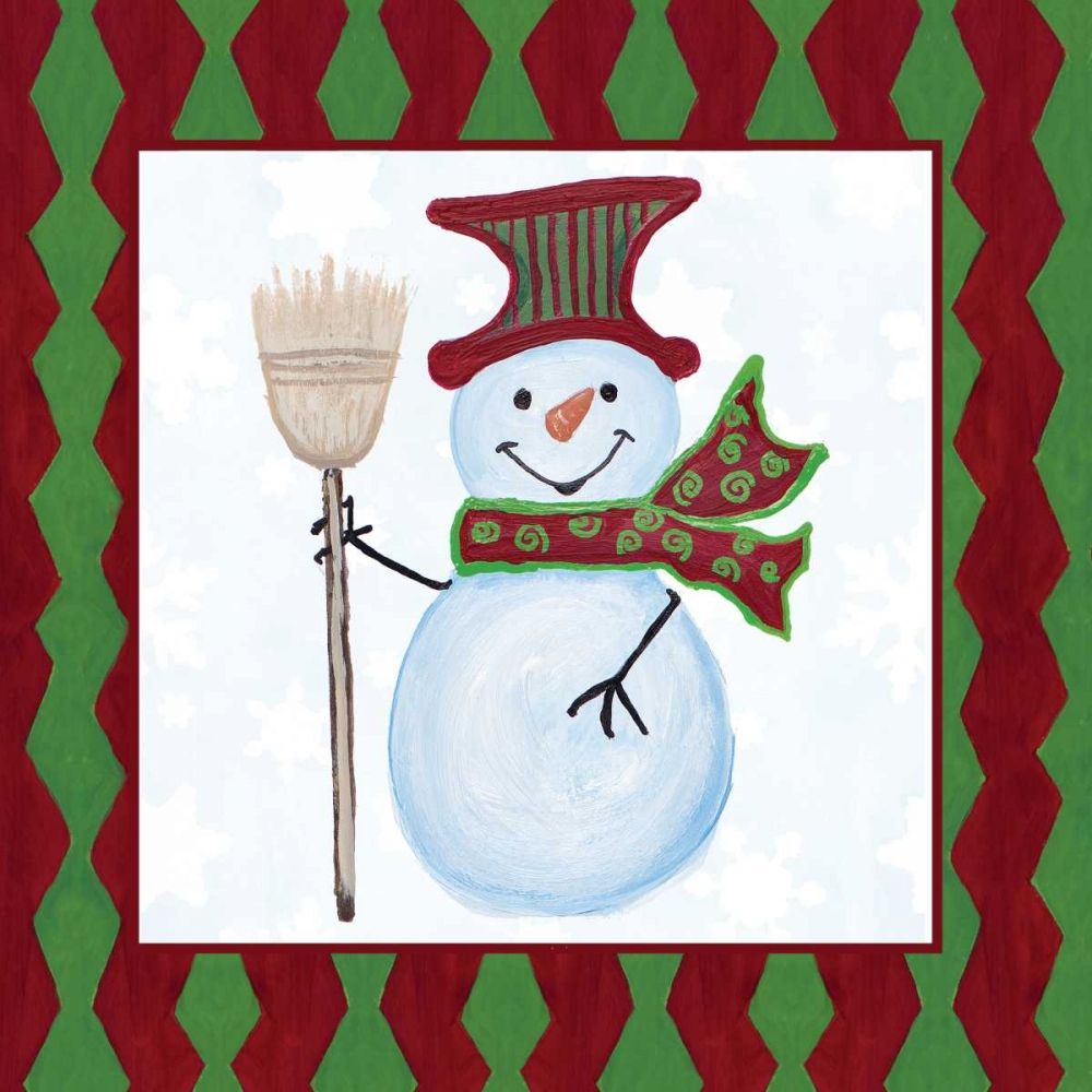 Snowman Zig Zag Square IV art print by Gina Ritter for $57.95 CAD