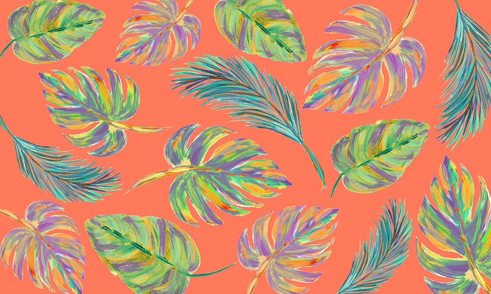 Colorful Leaves Scatter Pattern art print by Julie DeRice for $57.95 CAD