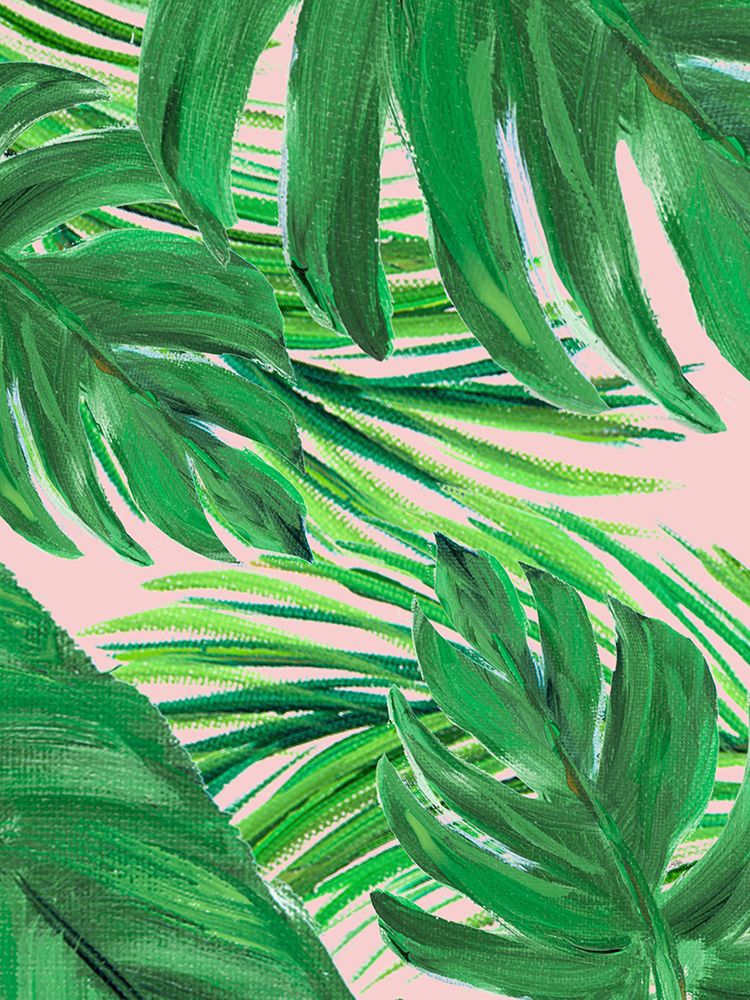 Green Palms on Blush II art print by Julie DeRice for $57.95 CAD