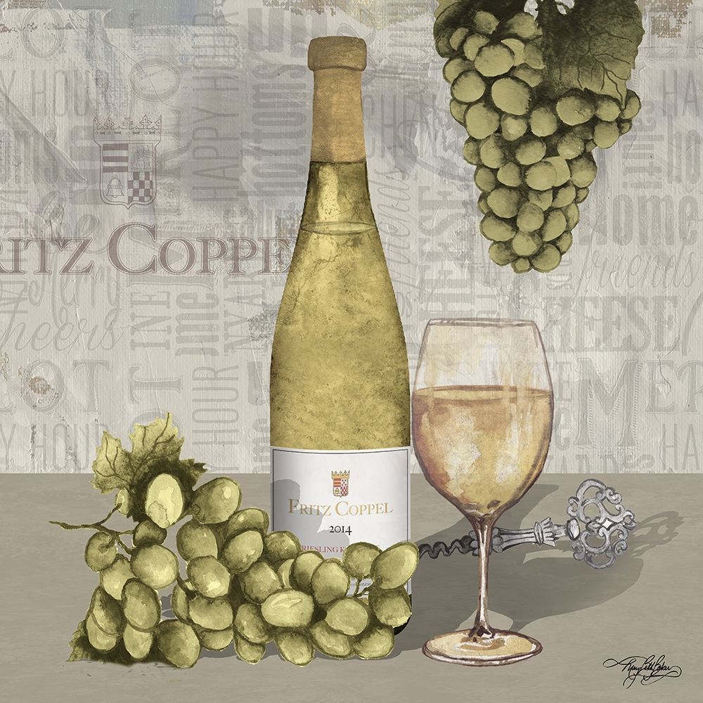 Uncork Wine and Grapes II art print by Mary Beth Baker for $57.95 CAD