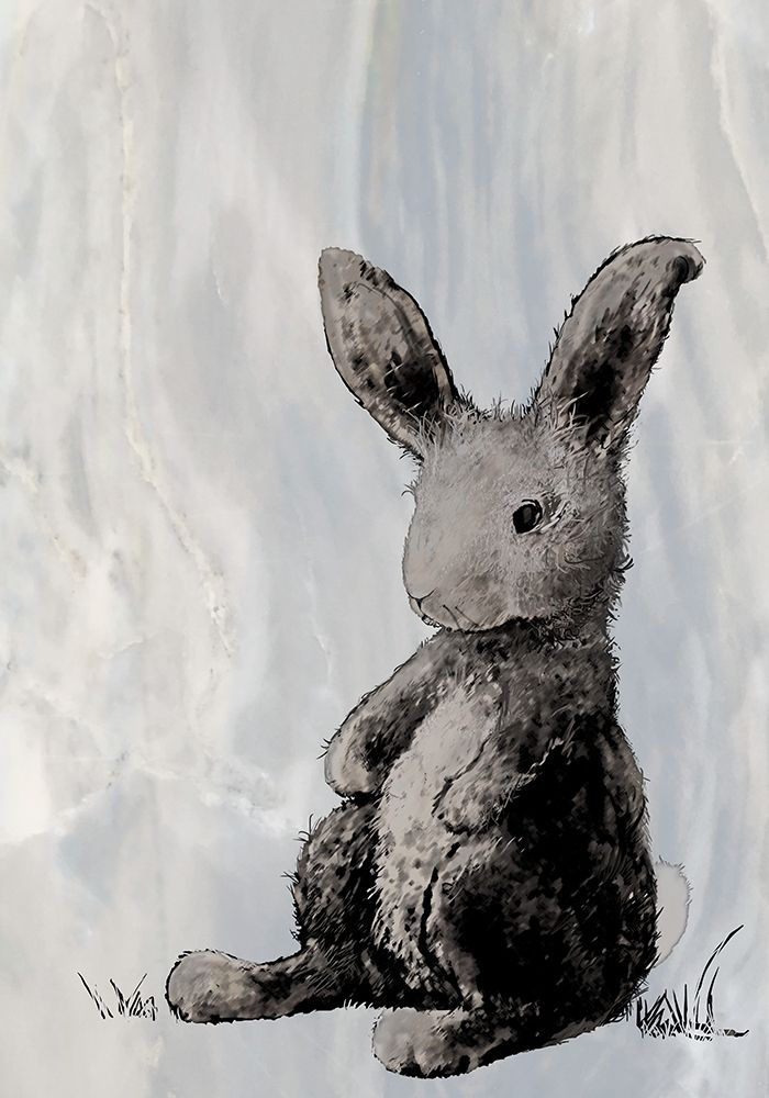 Bunny on Marble I art print by Diannart for $57.95 CAD