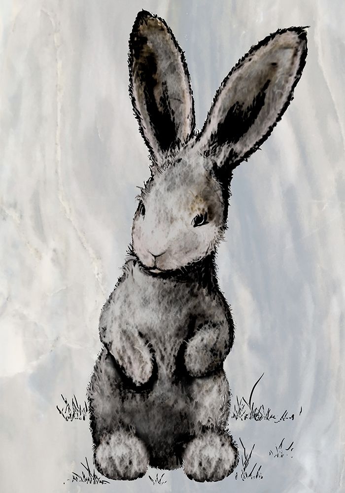 Bunny on Marble III art print by Diannart for $57.95 CAD
