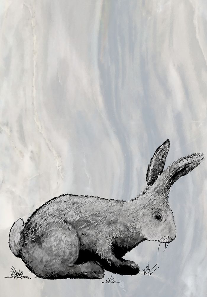 Bunny on Marble IV art print by Diannart for $57.95 CAD