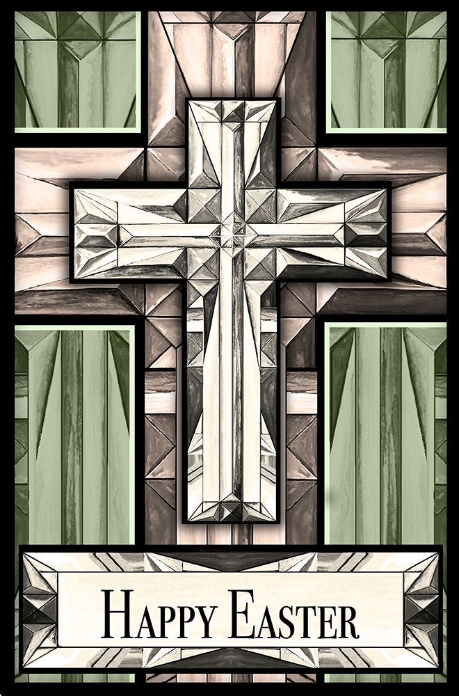 Easter Greetings Cross art print by Diannart for $57.95 CAD