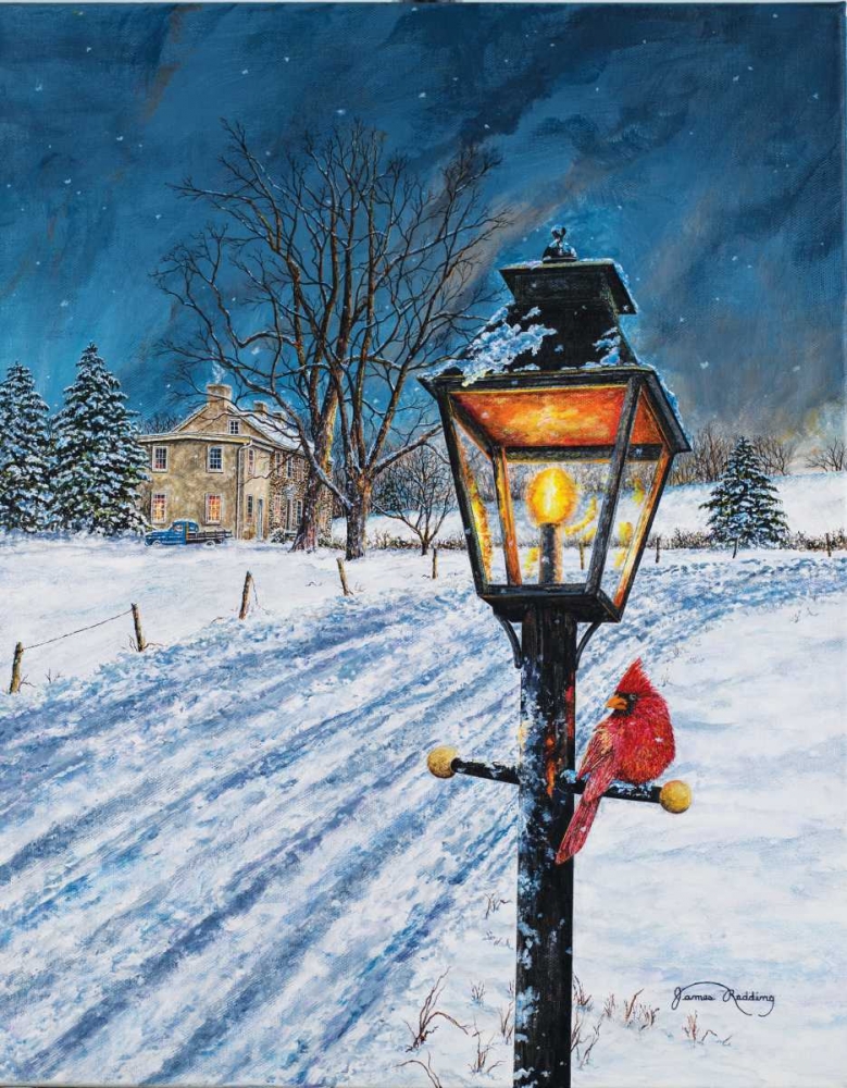 Winterberry Lamppost art print by James Redding for $57.95 CAD