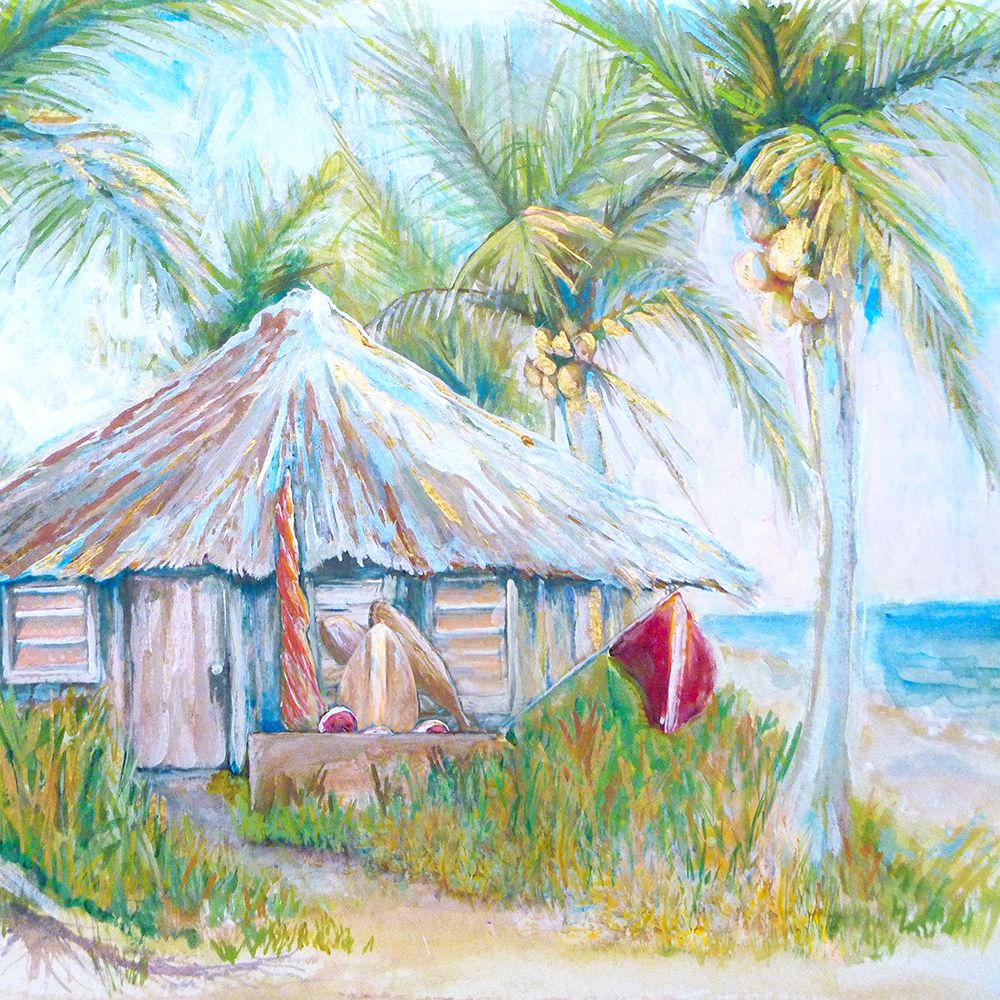 Beach Hut art print by Diannart for $57.95 CAD