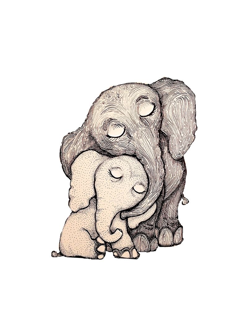 Whimsical Wooden Elephants art print by Diannart for $57.95 CAD