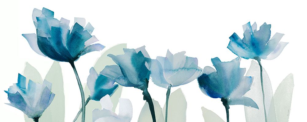 Blue Triple Whisper Garden II art print by Lanie Loreth for $57.95 CAD
