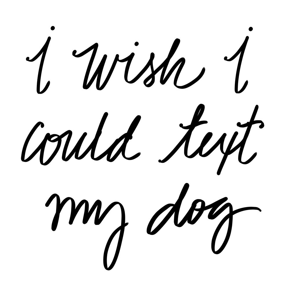 Text My Dog art print by SD Graphics Studio for $57.95 CAD