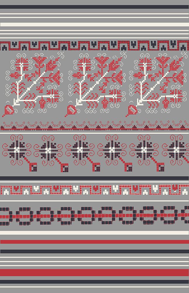 Nordic Cross Stitch Gray art print by Nicholas Biscardi for $57.95 CAD