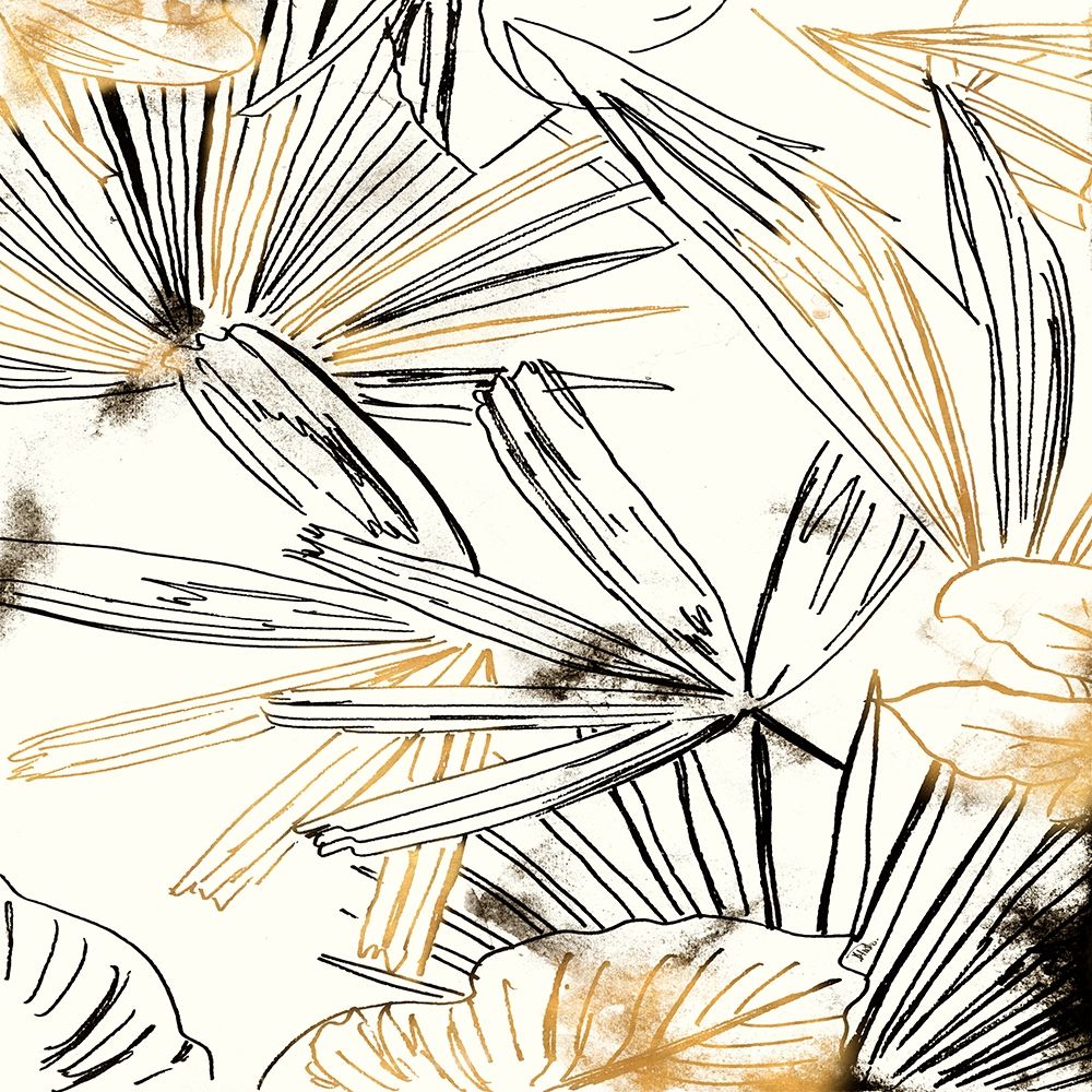 Selva Black And Gold Sketch I art print by Patricia Pinto for $57.95 CAD